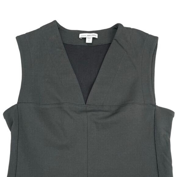 James Perse V-Neck Sheath Knee Length Dress In Carbo Size Small - Picture 5 of 8